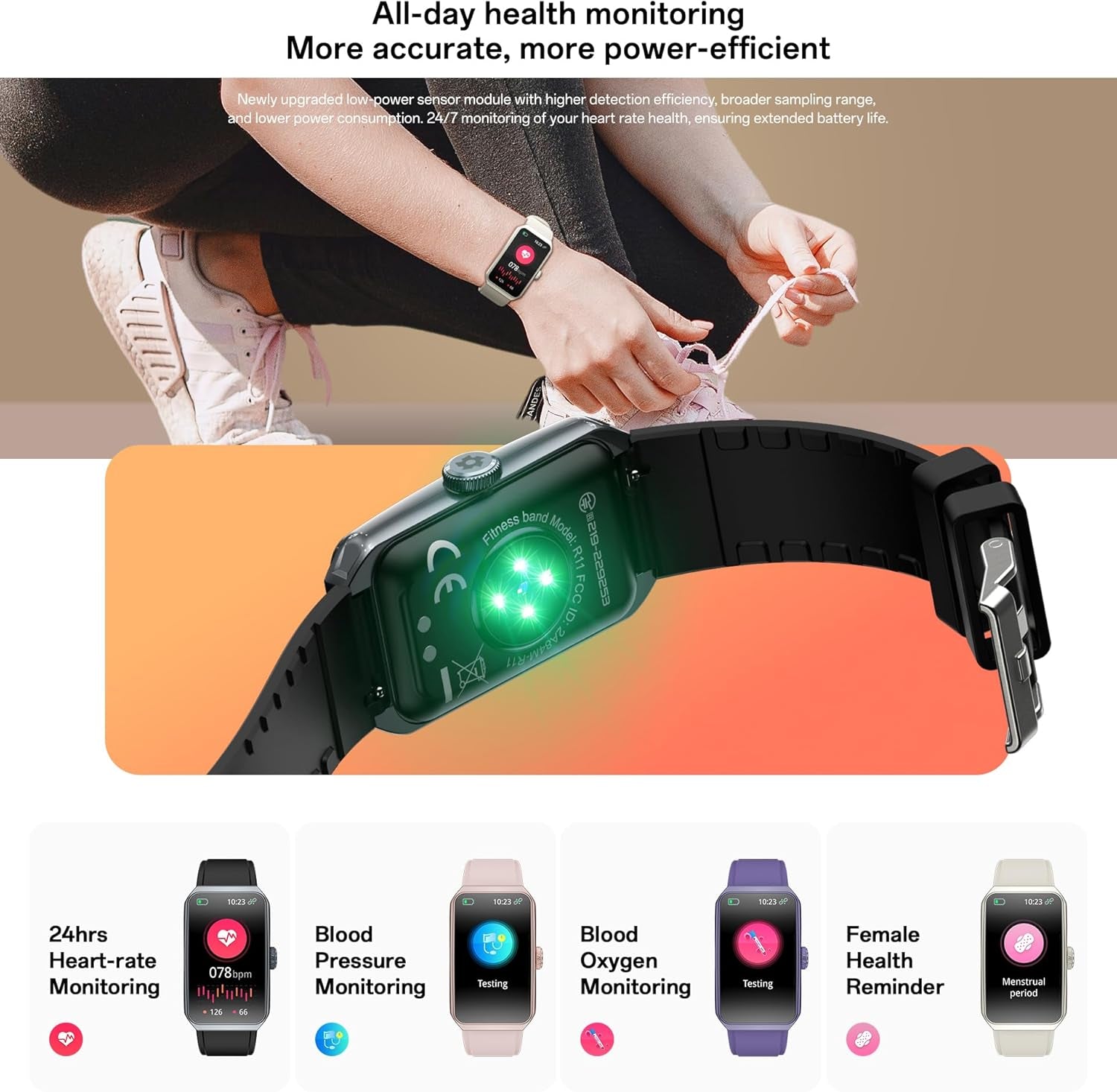 1.47" Fitness Tracker – Heart & Sleep Monitor, Waterproof - Bela Fils BoutiqueBela Fils Boutique